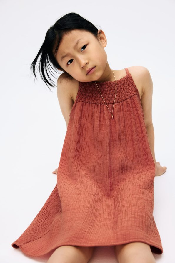 Gathered Strap Dress
