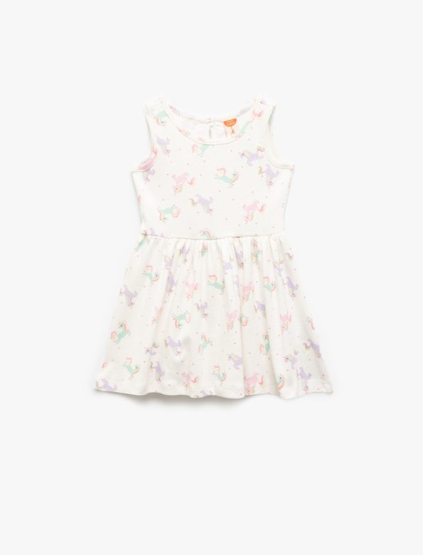 Cotton Sleeveless Polka Dot Dress Set for Baby Girls