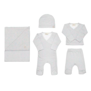 Newborn Organic Cotton Hospital Set 5 Pieces Gray