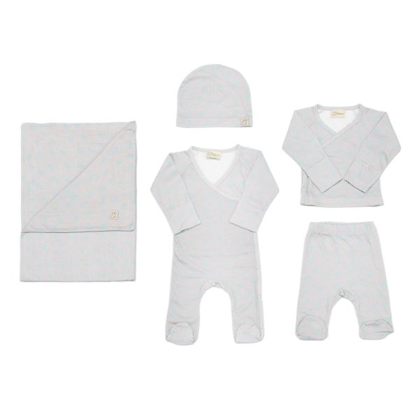 Newborn Organic Cotton Hospital Set 5 Pieces Gray