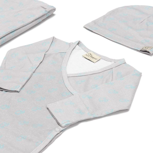Newborn Organic Cotton Hospital Set 5 Pieces Gray