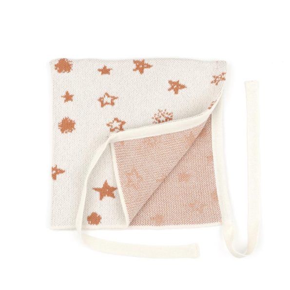 Swaddle Blanket Hat Booties Gift Set Cream