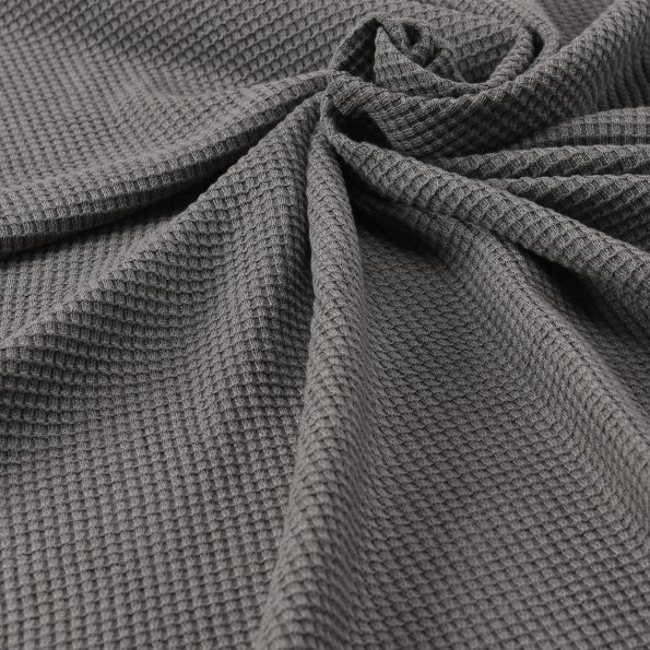 Waffle Organic Cotton Baby Blanket Gray