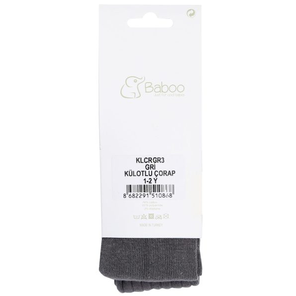 Organic Cotton Tights for Babies and Kids in Gray
