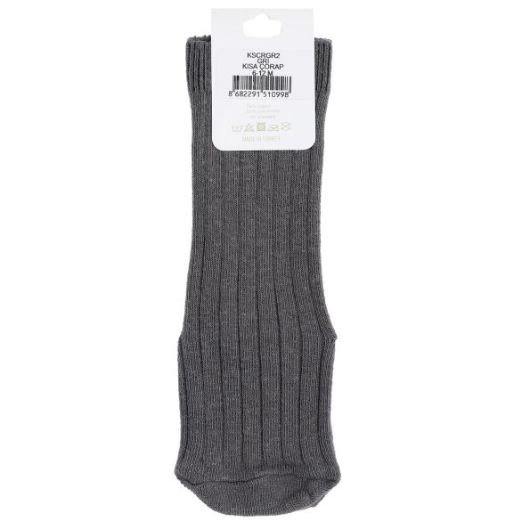 Knee-High Organic Cotton Baby and Kids Socks Gray