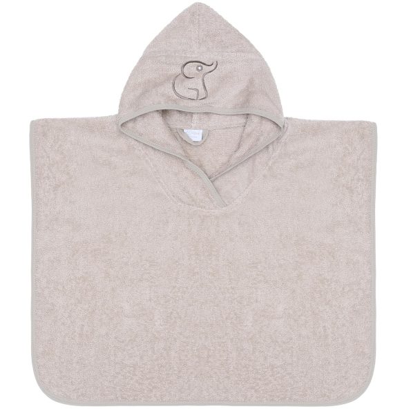 Organic Cotton Baby and Kids Hooded Towel Beige