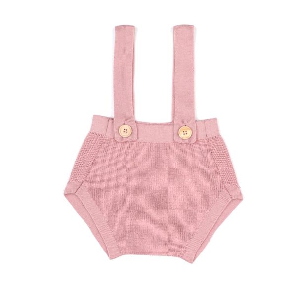 Organic Cotton Baby Knitted Romper Pink