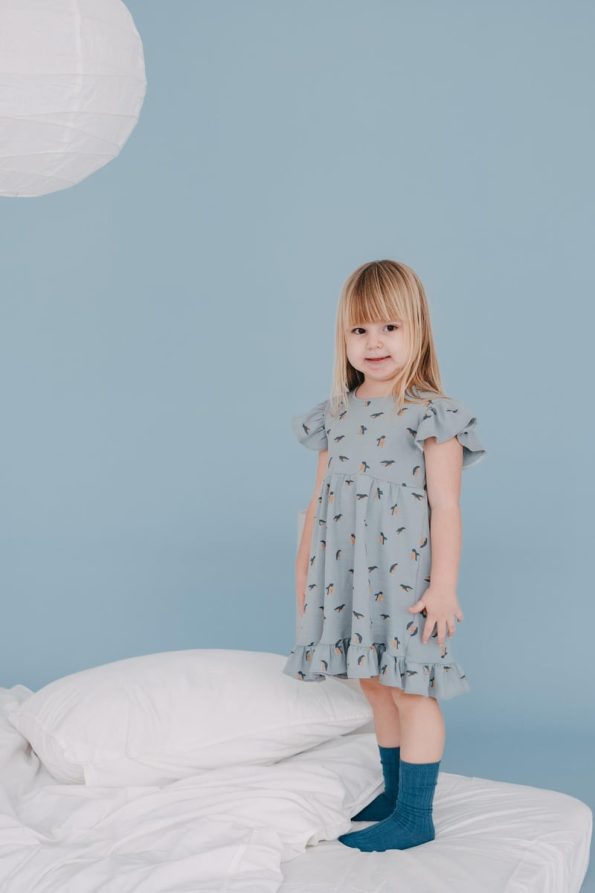 Babybek Girls' Ruffled Pajama Dress