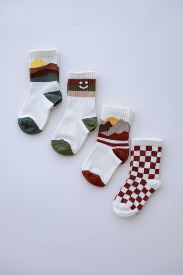 BABYBEK Nature Chess Premium 4-Piece Sock Set