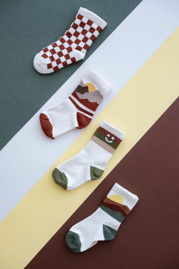 BABYBEK Nature Chess Premium 4-Piece Sock Set