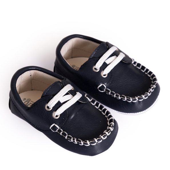 Boys' Pre-Walking Suede Lace Shoes in Navy
