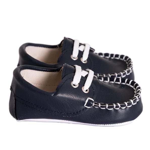 Boys' Pre-Walking Suede Lace Shoes in Navy