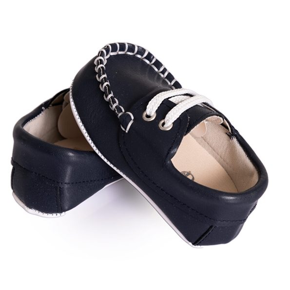 Boys' Pre-Walking Suede Lace Shoes in Navy