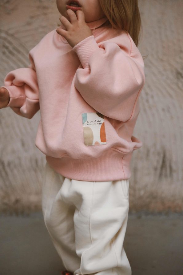 Fleece Lined Fisherman Neck Sweatshirt Set for Ages 1-5