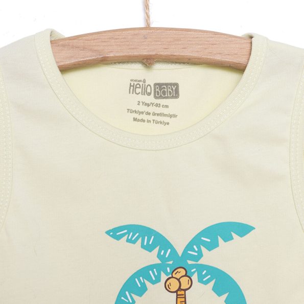 Baby Boy Basic T-Shirt and Shorts Set in Light Green
