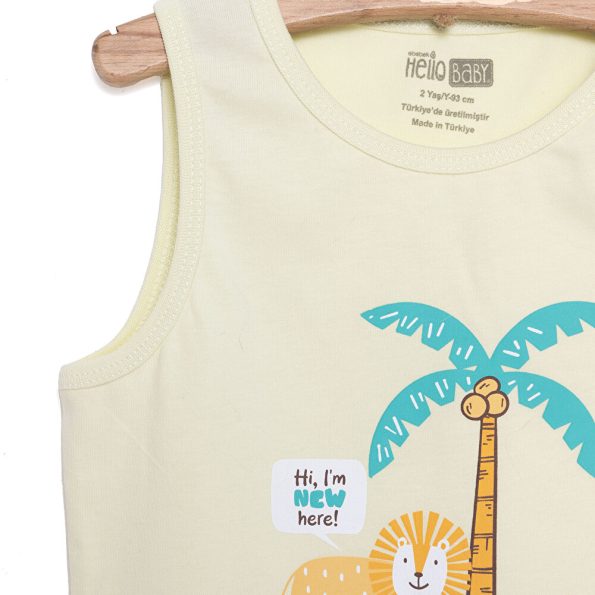Baby Boy Basic T-Shirt and Shorts Set in Light Green