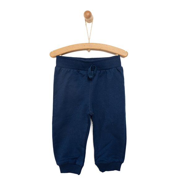Boys' Ribbed Cuff Sweatpants in Navy Blue