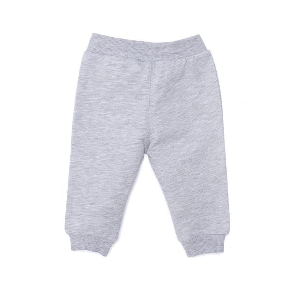 Boys' Gray Melange Sweatpants with Ribbed Cuffs