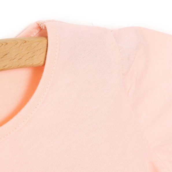 Baby Girl Basic T-shirt with Ice Cream Cart Print in Light Pink