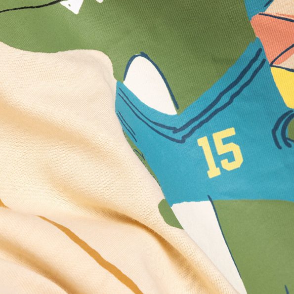 Boys' Basic T-Shirt and Shorts Set with Champion Dinosaur Design