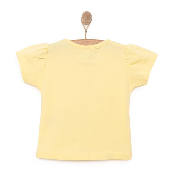 Girls' Basic T-Shirt with Ice Cream-Unicorn Print