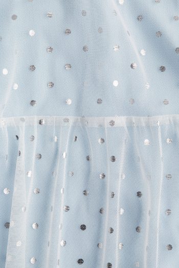Foil Printed Tulle Dress
