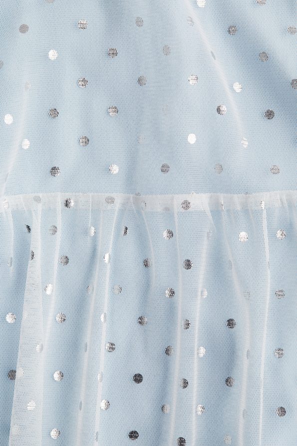 Foil Printed Tulle Dress