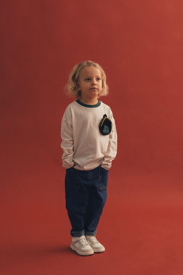 Long Sleeve T-Shirt with Pocket Detail