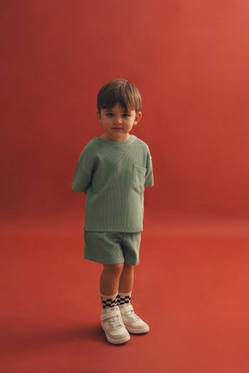 Waffle Oversized Shorts T-shirt Set