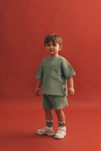 Waffle Oversized Shorts T-shirt Set