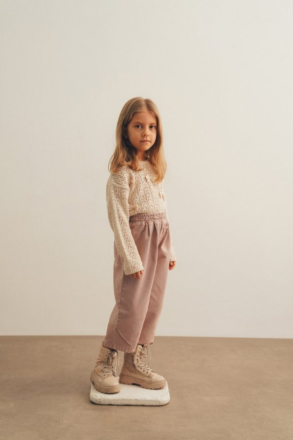 Lilac Elastic Waist Bomber Pants