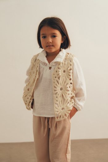 Beige Knit Vest Detailed 3-Piece Set
