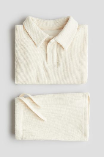 2-Piece Textured Jersey Set