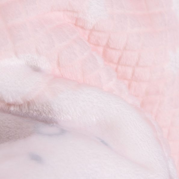Wellsoft Bear Pattern Blanket Light Pink