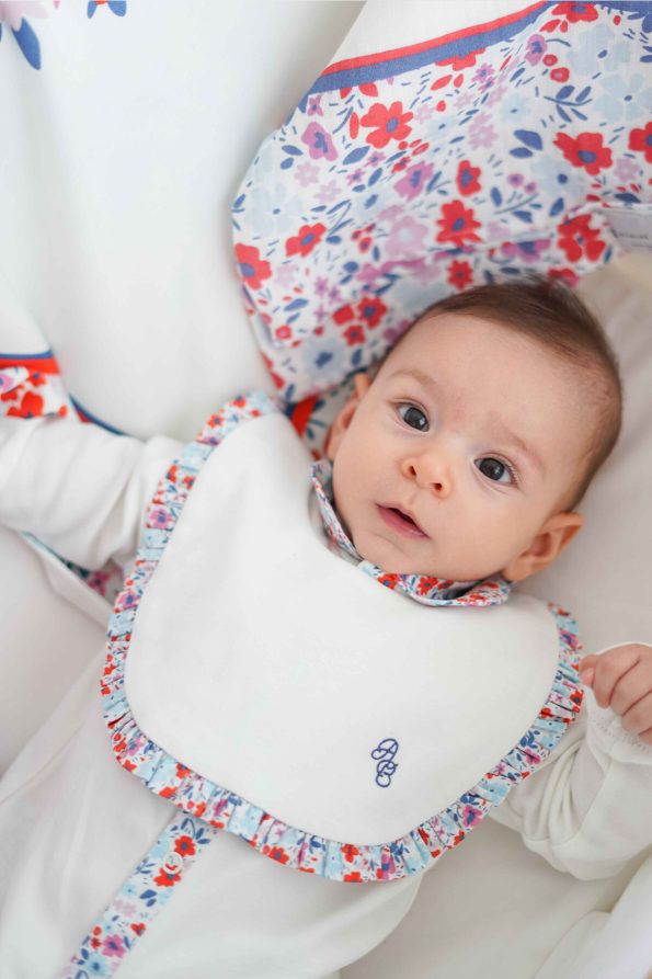 Baby Bodysuit - Little Flowers / Red