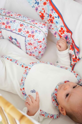 Baby Bodysuit - Little Flowers / Red