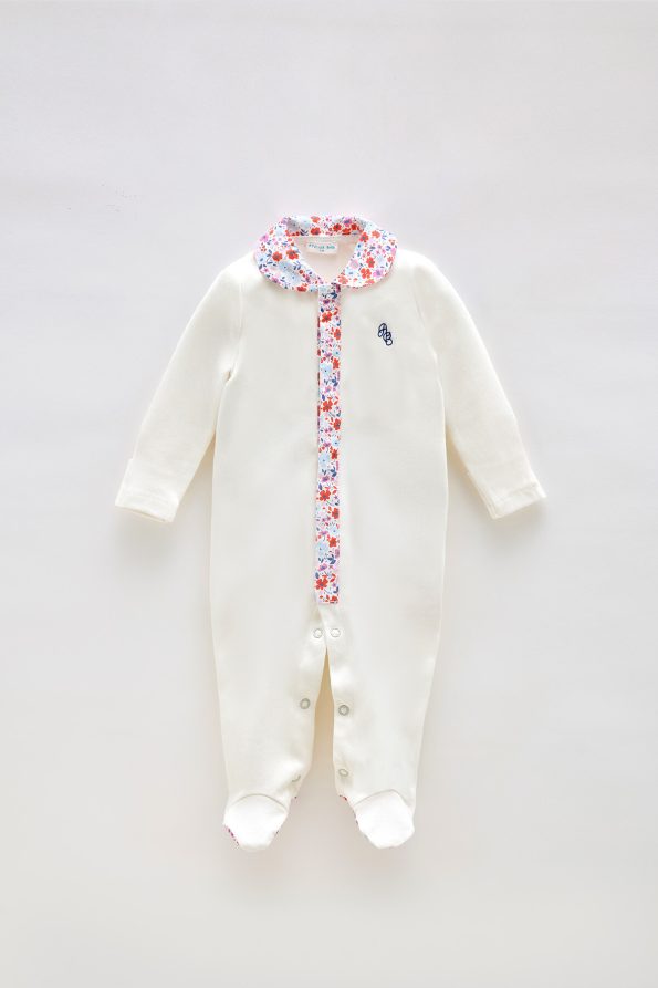Baby Bodysuit - Little Flowers / Red