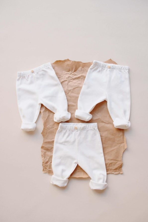 White 3-Piece Baby Leggings Set