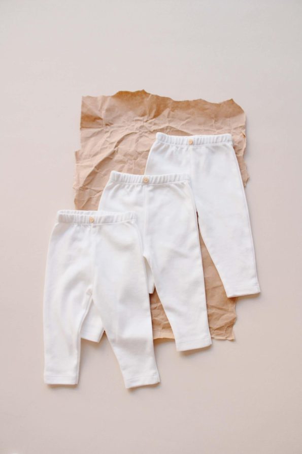 White 3-Piece Baby Leggings Set