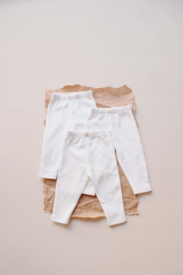 White 3-Piece Baby Leggings Set