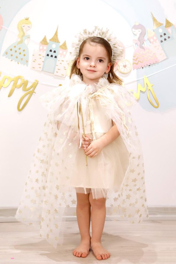 White Star Print Girls' Cape, Wand and Tiara Set