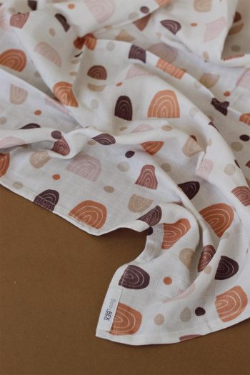 Bohemian Rainbow Muslin Blanket