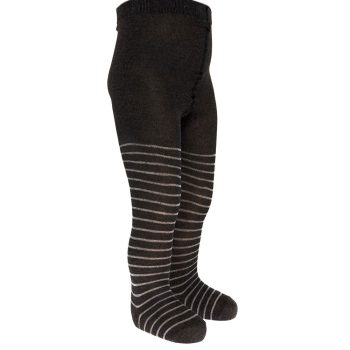 Girls' Ribbed Tights in Dark Gray