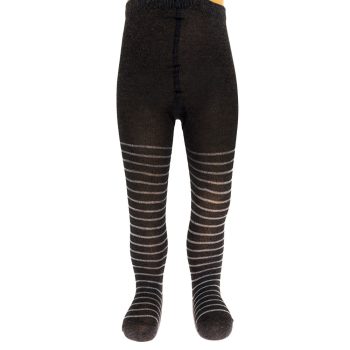 Girls' Ribbed Tights in Dark Gray