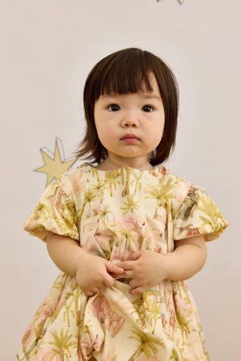 Light Green Camel Pattern Dress