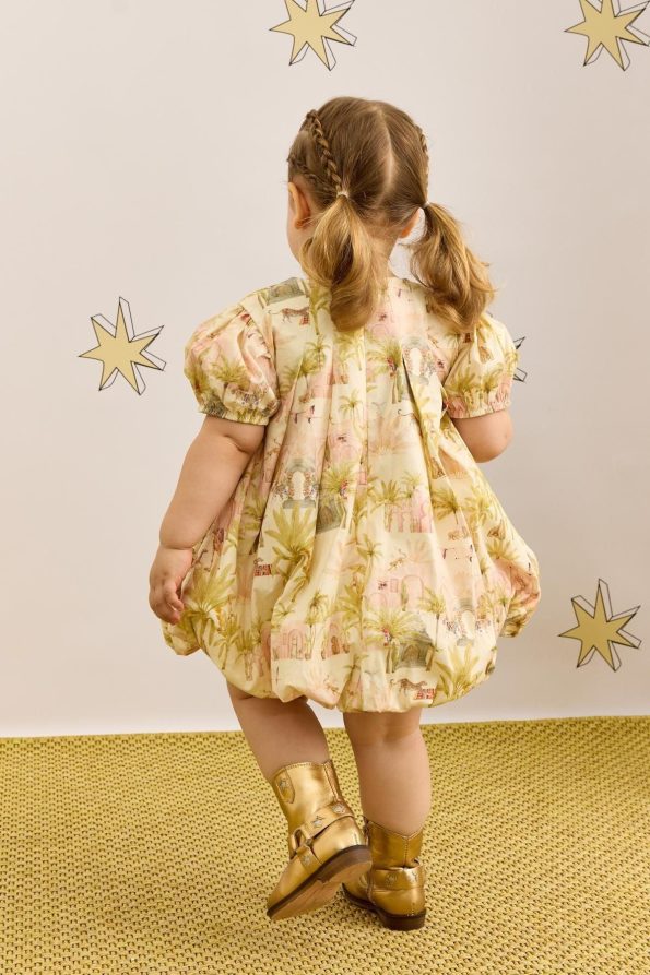 Light Green Camel Pattern Dress