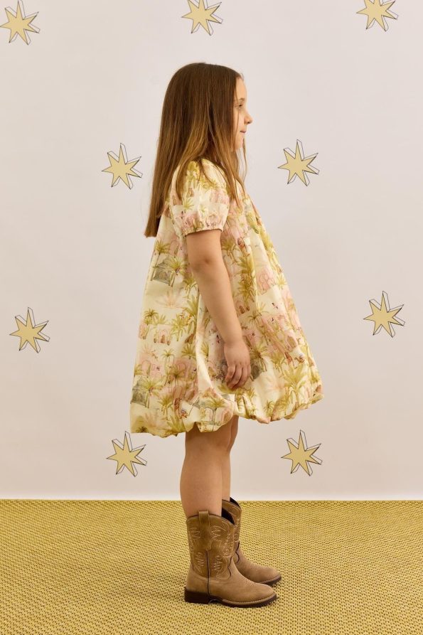 Light Green Camel Pattern Dress