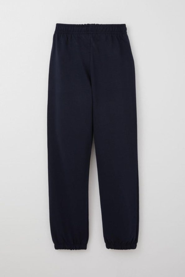 Boys' Elastic Waistband Pants with Lace Accessory in Navy Blue (5-6 Years)