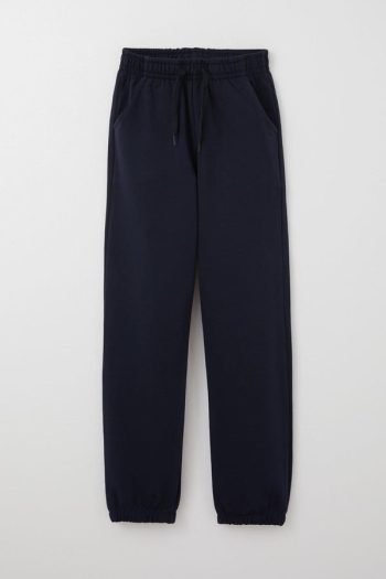 Boys' Elastic Waistband Pants with Lace Accessory in Navy Blue (5-6 Years)