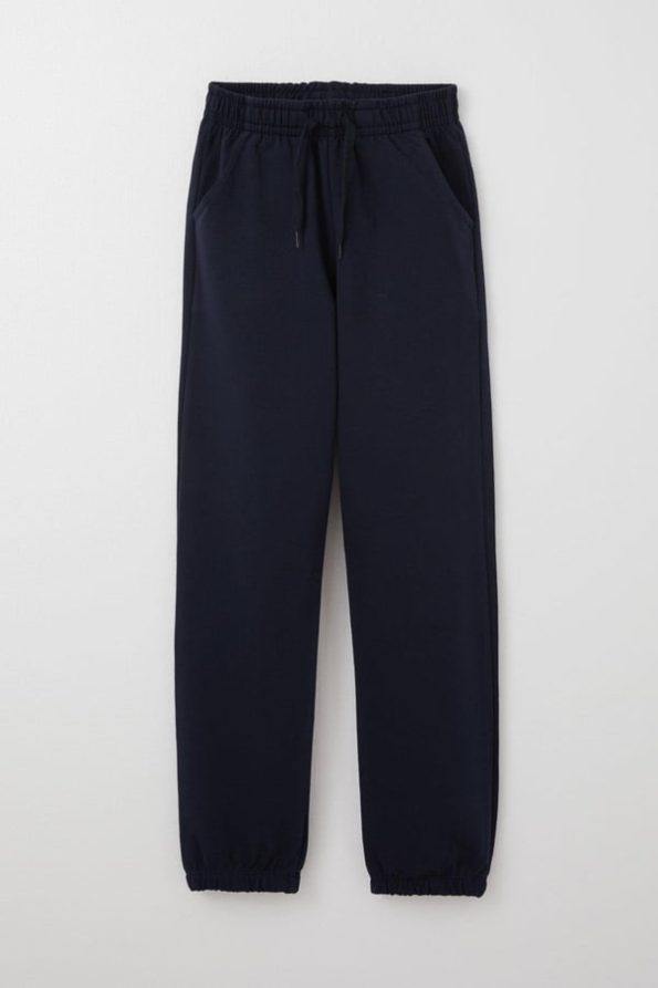 Boys' Elastic Waistband Pants with Lace Accessory in Navy Blue (5-6 Years)